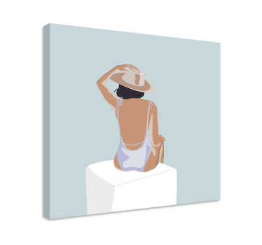 Leinwandbild Schlafzimmer Mode mädchen minimalistischer stil - TenStickers