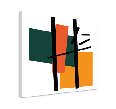 Leinwandbild geometrisch Quadrate und rechtecke abstrakte kunst - TenStickers