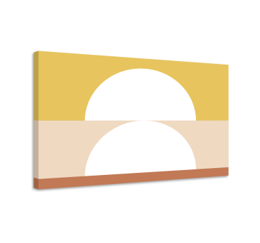 Leinwandbild geometrisch Zwei halbkreise geometrische kunst - TenStickers