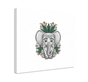 Wandbild Elefant verspieltes elefanten-design - TenStickers