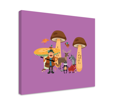 Wandbild tier abenteuer im wald crew - TenStickers