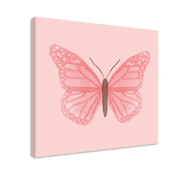 Leinwandbild Schmetterling Rosa fliese Schmetterlinge - TenStickers