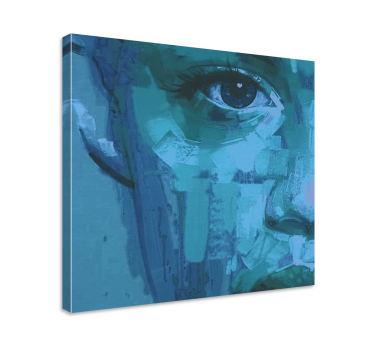 Leinwandbild auge detail blau - TenStickers