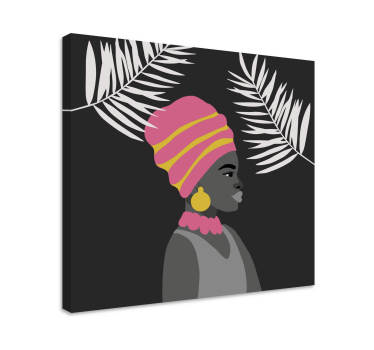 Leinwandbild elegante schwarze frau - TenStickers