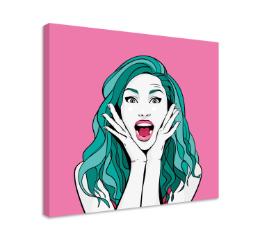Leinwandbild überraschter frauenausdruck - TenStickers