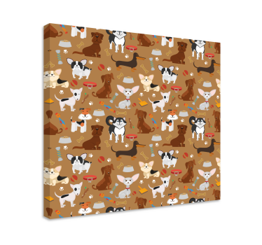 Wandbilder Hunde braune welpen - TenStickers