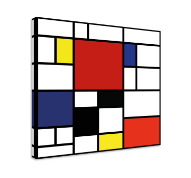 Leinwandbild abstrakt geometrische farbblöcke - TenStickers