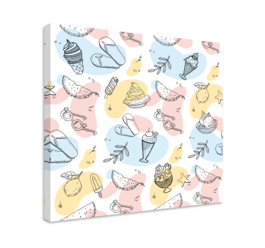Leinwandbild ornament sommerleckereien ohne ende - TenStickers