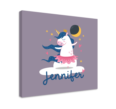 Dinosaurier Wandbild tanzende einhorn-fantasie - TenStickers