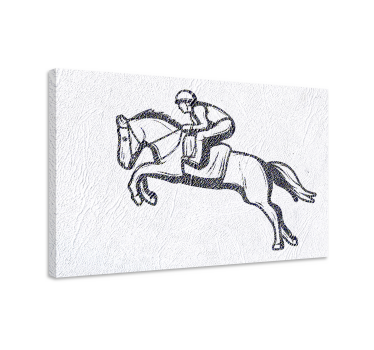 Pferde Leinwand Springwettbewerb - TenStickers