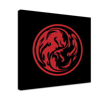 Dinosaurier wandbild mit dynamischem drachen-design - TenStickers