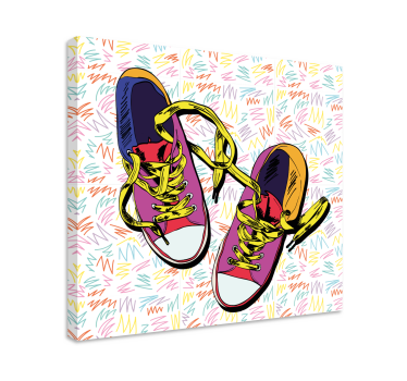 Leinwandbild superheld im bunten sneakerdesign - TenStickers