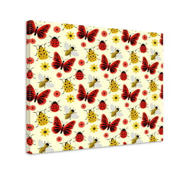 Wandbild Schmetterling lebendiges insektenmuster - TenStickers
