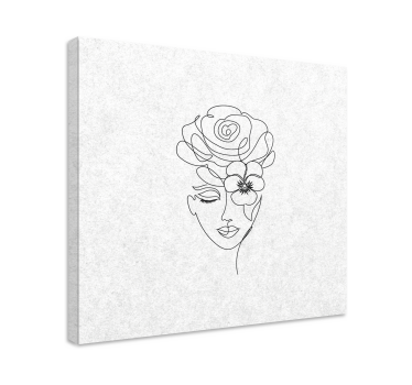 Leinwandbilder Flur Minimalistische gesichtslose frau - TenStickers