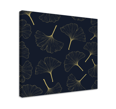 Wandbild modern D goldene ginkgoblätter - TenStickers