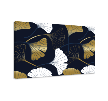 Wandbild modern Geprägte ginkgoblätter - TenStickers