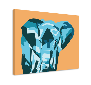 Wandbild elefant stilisiertes elefantenporträt - TenStickers