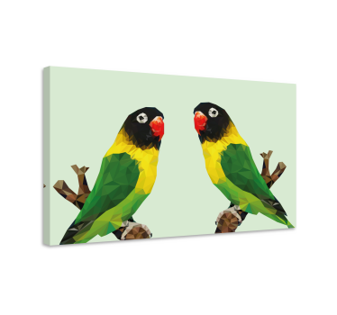 Leinwandbild vogel polygonale papageien darstellung - TenStickers