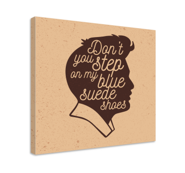 Leinwandbilder Thema Musik Blaue wildlederschuhe - TenStickers