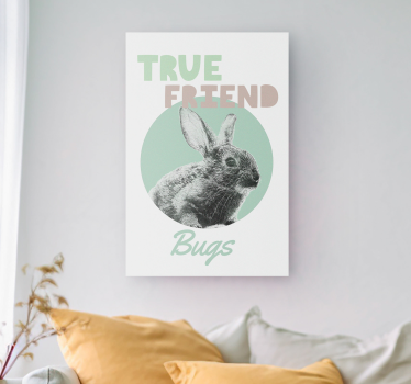 Leinwandbild personalisiert ein echter Freund - TenStickers