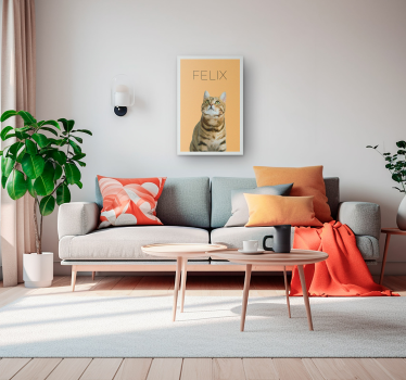 Minimalistisches Leinwandbild Haustier Porträt - TenStickers