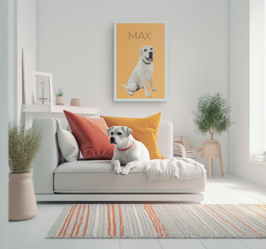 Minimalistisches Leinwandbild Haustier Porträt - TenStickers