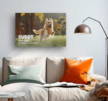 Wandbild Wohnzimmer geliebter Haustier - TenStickers