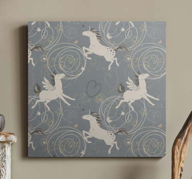Einhorn wandbild magische geflügelte kreaturen - TenStickers