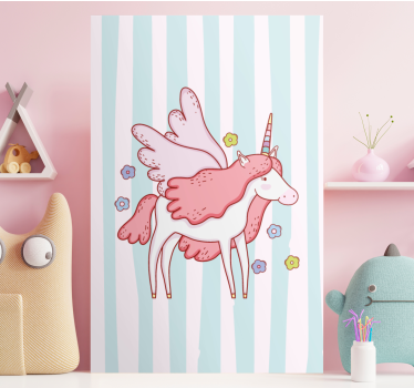 Einhorn wandbild magisches geflügeltes einhorn - TenStickers