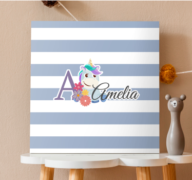 Einhorn wandbild personalisiertes einhorn design - TenStickers