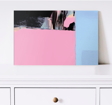 Leinwandbild abstrakt farbsegmente in aquarell - TenStickers