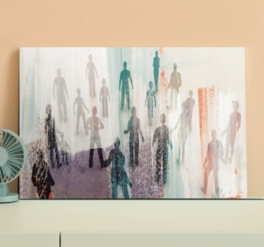 Leinwandbild abstrakte menschensilhouetten - TenStickers