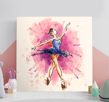 Leinwandbild Ballerina Bailarinas vestido lila - TenStickers