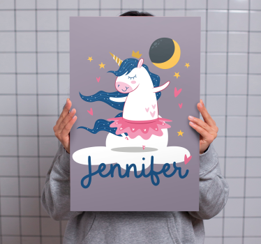 Dinosaurier Wandbild tanzende einhorn-fantasie - TenStickers