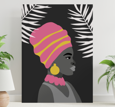 Leinwandbild elegante schwarze frau - TenStickers