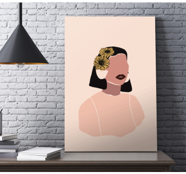 Leinwandbild elegantes frauenporträt - TenStickers