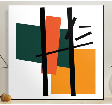 Leinwandbild geometrisch Quadrate und rechtecke abstrakte kunst - TenStickers