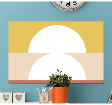 Leinwandbild geometrisch Zwei halbkreise geometrische kunst - TenStickers