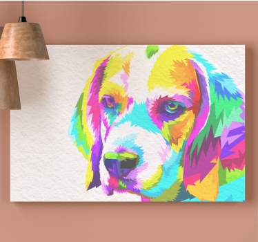 Leinwandbild Hund Aquarell beagle - TenStickers