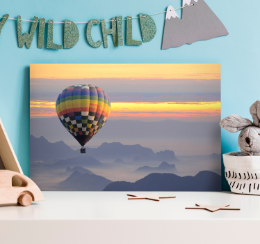 Leinwandbild Landschaft Ästhetische Farben des heißluftballons - TenStickers
