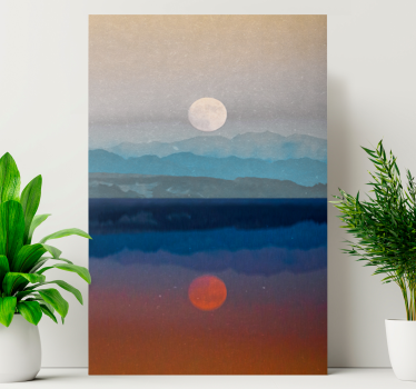 Leinwandbild Landschaft Weltraum schönes monddesign - TenStickers