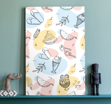 Leinwandbild ornament sommerleckereien ohne ende - TenStickers