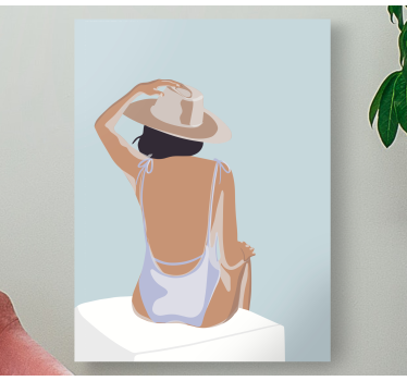 Leinwandbild Schlafzimmer Mode mädchen minimalistischer stil - TenStickers