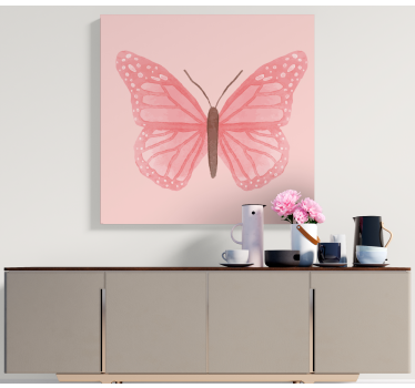 Leinwandbild Schmetterling Rosa fliese Schmetterlinge - TenStickers