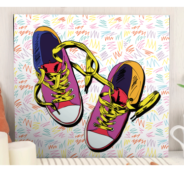 Leinwandbild superheld im bunten sneakerdesign - TenStickers