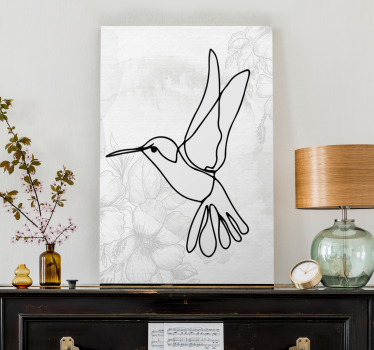 Leinwandbild vogel elegante kolibri-silhouette - TenStickers
