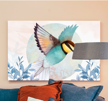 Leinwandbild vogel fliegende blaumeise szene - TenStickers