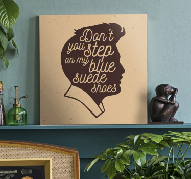 Leinwandbilder Thema Musik Blaue wildlederschuhe - TenStickers