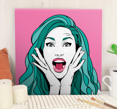 Leinwandbild überraschter frauenausdruck - TenStickers