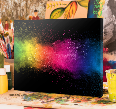 Wandbild abstrakt Mehrfarbiger spritzer - TenStickers